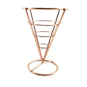 Metal Cone Basket Fry Holder French Fries Stand Fried Display Rack