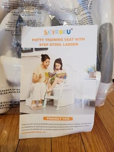 Potty Training Seat with Step Stool Ladder, SKYROKU for Toddlers - Anti-Slip Pad - Picture 1 of 6