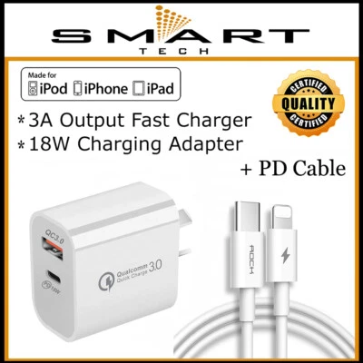 18W USB Type-C Fast PD Wall Charger Adapter For iPhone 14 13 12 11 Pro Max iPad - image 1 of 4