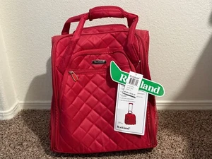 Rockland Melrose Upright Wheeled Underseater Carry-On Luggage Red 15-Inch - Picture 1 of 7