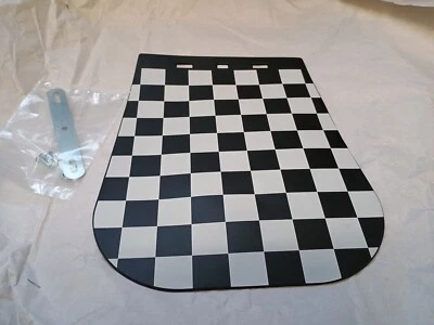 Lambretta Royal Alloy Modena Vespa Mudflap Black White Mud Flap PX Rally GS SS - Image 1 of 4