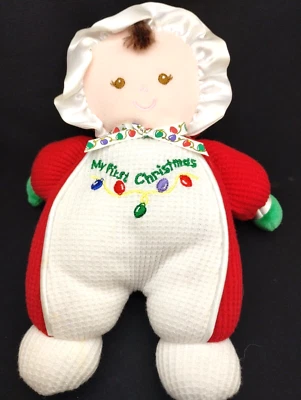 Suave Sueños Lovey Feliz Navidad Suave Bebé Muñeca Sonajero 10" Peluche Juguete Foto 1 de 4