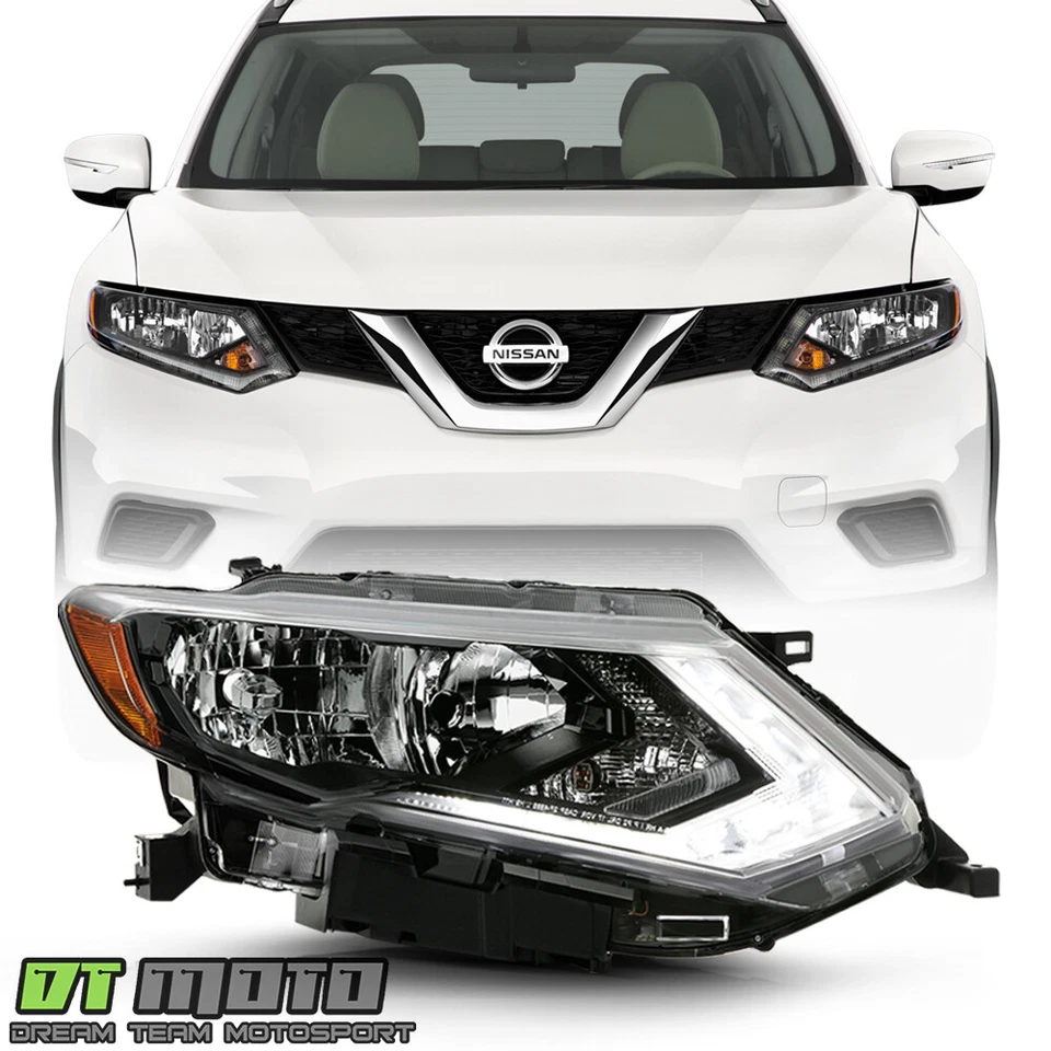 Faro halógeno LED DRL pasajero derecho derecho para Nissan Rogue 2017-2019 Foto 1 de 4