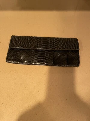 style & Co, clutch, black, snake, small - Image 1 of 4