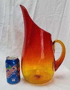 Jarra Blenko 1953 Winslow Anderson Design 939-P grande mandarina ámbar MCM - Imagen 1 de 18