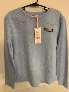 NWT Vineyard Vines Girls Size S 7-8 Shep Shirt Dreamcloth Blue Pullover Crewneck - Picture 1 of 6