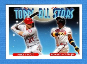 2021 Topps Throwback Thursday #80 Mike Trout/Ronald Acuña Jr. 1337 - Imagen 1 de 1