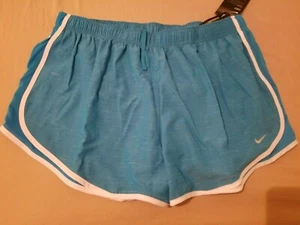 Womens New Nike Shorts 1X Blue XL Plus Athletic Gym Workout Running - Picture 1 of 8