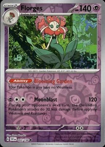 Pokemon Florges 093/198 Holograma Inverso Escarlata y Violeta Base Set Casi Nuevo - Imagen 1 de 1