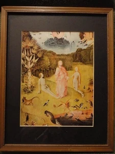 Garden Of Worldly Delights Bosch Creation of Eve Earthly Paradise Print in Frame - Picture 1 of 12