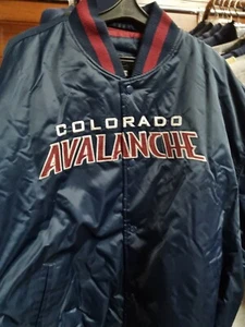 New w/Tags Vintage NHL Satin Star Jacket Colorado Avalanche by CCM XL. RARE! - Picture 1 of 6