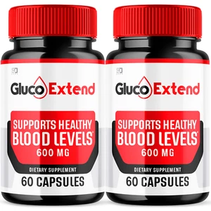 (2 Pack) Gluco Extend Pills, Blood Sugar Health Support Formula, 120 Capsules - Picture 1 of 8