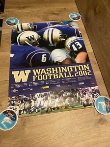 2002 Washington Huskies Saisonplan Poster 24” x 18” Husky Football - Bild 1 von 11