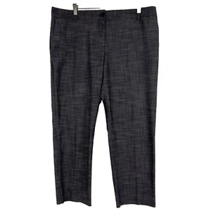 Van Heusen Pants Women's Size 14 Cropped Straight Classic Fit Gray Stretch - Picture 1 of 9