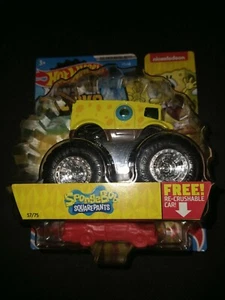 2021 HOT WHEELS MONSTER JAM SpongeBob Nickelodeon mit Crushable Car - Bild 1 von 1
