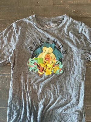 Camisa Pokemon Niños Grande Gris Manga Corta HK7 Foto 1 de 2