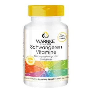 Schwangeren Vitamine - 200 Tabletten für 9 Monate - sichere Dosierung | Warnke - Bild 1 von 17