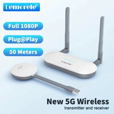 Wireless USB Video TX HDMI/VGA RX Extender Display Adapter Dongle for TV Monitor - Image 1 of 4