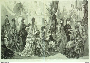 Gravure de mode La Mode illustrée (Maison Fladry) - Imagen 1 de 1