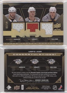 2008-09 Upper Deck UD Black Jersey Trios Gold /10 Alexander Radulov Jason Arnott