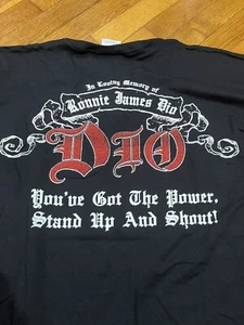 Ronnie James Dio Memorial Funeral Shirt 2XL Button Black Sabbath Heaven And Hell - Picture 1 of 4
