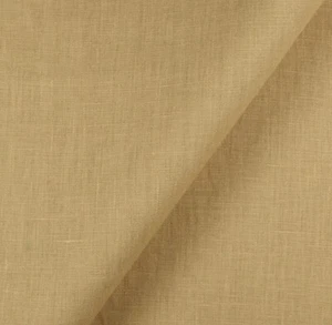 GOLD 100% Linen fabric 56” Width Sold By The Yard - Picture 1 of 3