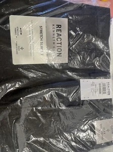 Kenneth Cole REACTION Men's Stretch Heather Tic Sl - Charcoal/36W/30L - Picture 1 of 2