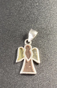 925 Engel Anhänger Hänger Glas fein beidseitig signiert Unikat - Bild 1 von 4