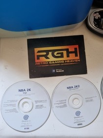 NBA 2K + NBA 2K2 SEGA DREAMCAST GAME WHITE PROMO / PROMOTIONAL DEMO DISCS