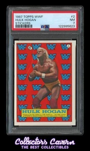 1987 Topps WWF Sticker #2 Hulk Hogan PSA 7 (NM) - Bild 1 von 2