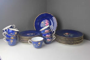 Spode Copelands China Y3697 Cobalt Blue Floral Plates and Cups Sold Separately! - Picture 1 of 39
