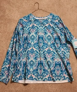 Womens Sunscreen Rash Guard "High Tide" L/S Swim Shirt By Coolibar XXL - Picture 1 of 5