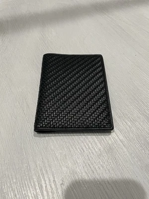 Cartera de cuero negra Zegna Pelletessuta, nueva con etiquetas, Italia Foto 1 de 4
