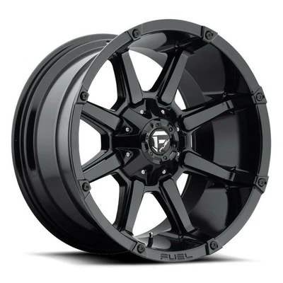 Acoplador de combustible 20" D575 20x9 8x6,5 1 mm negro brillante para rueda Chevy GMC Ram Ford Foto 1 de 4