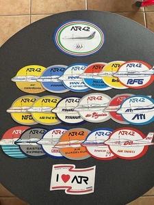 Ensemble 20 Autocollants Stickers ATR 42 - Aérospatiale - Compagnies Aériennes - Imagen 1 de 6
