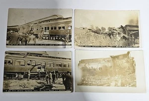 4 RPPC. Ft. Crook, Nebraska,  Missouri-Pacific Train Wreck Oct. 15, 1915, lot 1. - Picture 1 of 9