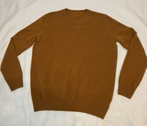 Suéter 100% Lana Merino Extra Fina Mujer Med Bronce Marrón Cuello Redondo - Imagen 1 de 9