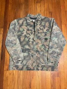 Vintage 80s Gunflint Camouflage Outdoor Men’s Hunting Coat Jacket Quilted Mens L - Picture 1 of 7