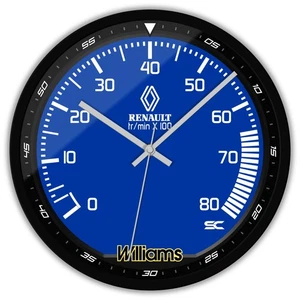 Orologio da parete Nero 30cm Silenzioso Contagiri Renault Clio Williams Sport RS - Imagen 1 de 5
