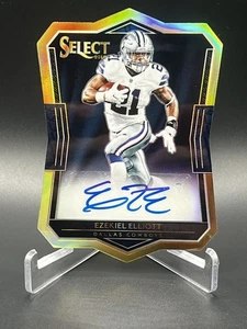 2016 Panini Select Ezekiel Elliott Die Cut Gold /25 AUTO RC Cowboys - Picture 1 of 4