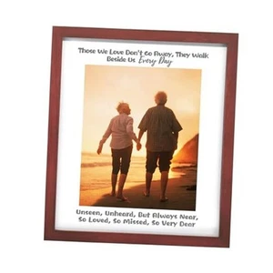 Remembrance Memorial Picture Frame - Sympathy Gifts Idea for Large Mahogany - Picture 1 of 8