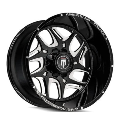 24" American Truxx Sweep 24x14 Black Milled 5x150 Wheel -76mm For Toyota Rim Foto 1 de 4