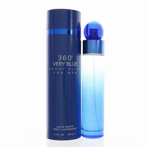 Perry Ellis 360 Very Blue para homens 3,4 oz Eau De Toilette caixa de spray - Imagem 1 de 1