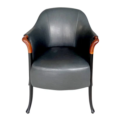 Giorgetti Armlehnsessel Progetti Leder Anilia Sense Fossile 1502 Schwarz  - Bild 1 von 4