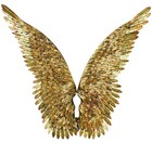 2 XXL Engelsflügel Wanddeko Engel Wandhänger Wandskulptur Flügel Gold 100cm neu