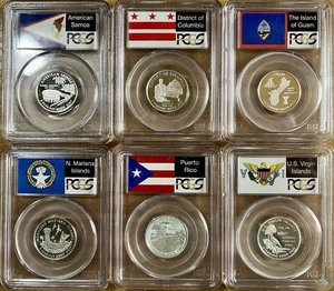 2009-S PCGS PR69DCAM D.C. & Territories Silver Proof Quarters Set! Puerto Rico - Picture 1 of 14