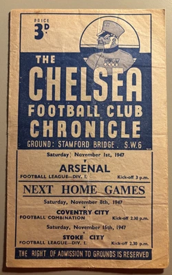 1947/48 Chelsea v Arsenal League Division 1 at Stamford Bridge - Image 1 of 3