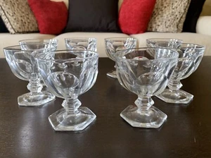 Heisey MARKED "Puritan" Crystal Cocktail 4 oz. Cups, Pattern No. 341, Set of 8 - Picture 1 of 6