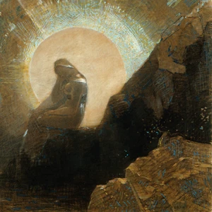 Melancholy by Odilon Redon 12x12 Art Print - Picture 1 of 4