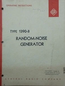 General Radio Company Type 1390-B Random-Noise Generator Original Manual - Picture 1 of 2